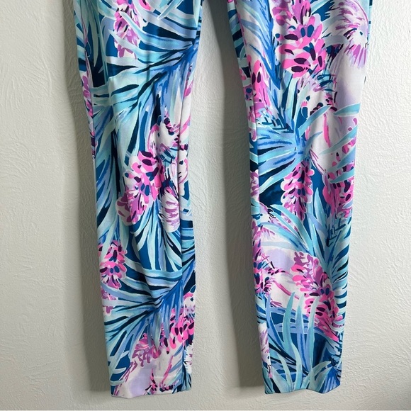 Lilly Pulitzer Blue Pink Mr. Peacock Tweethearts Kelly Knit Skinny Ankle Pant 4 - Picture 3 of 10